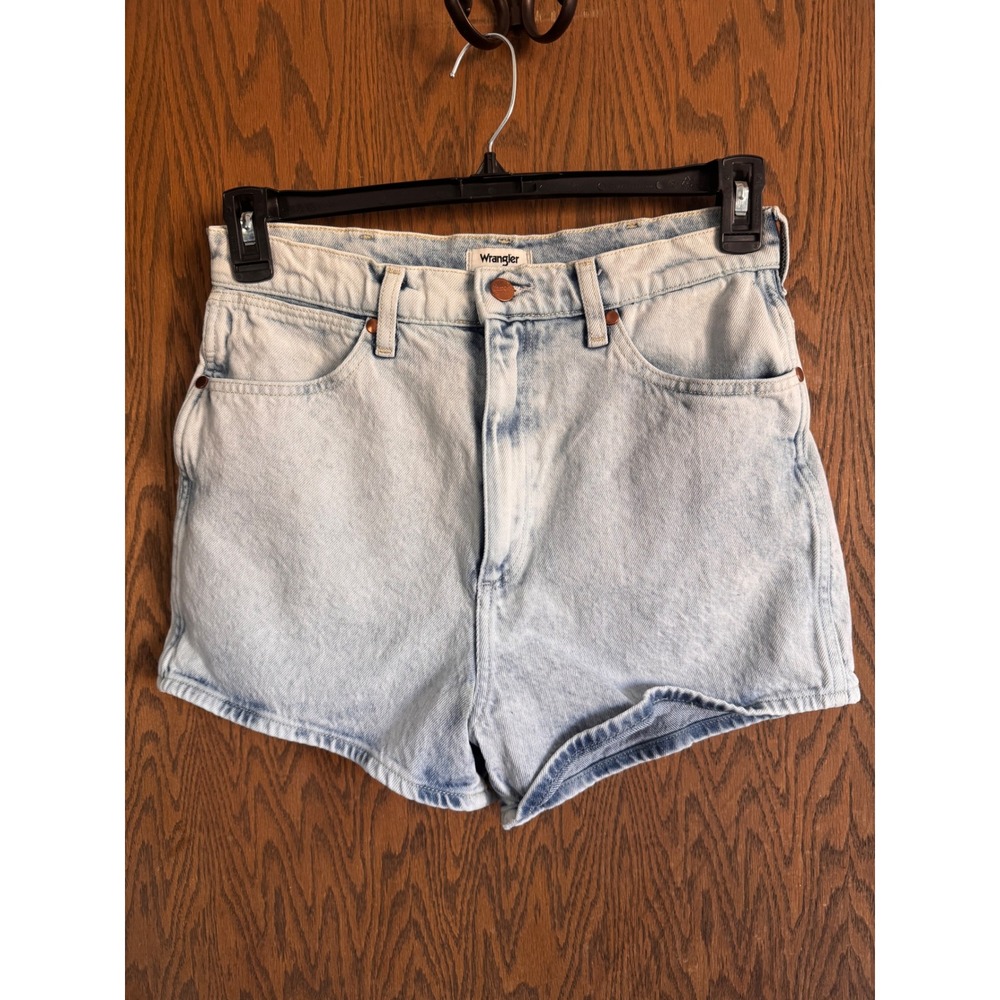 Wrangler Festival Short Womens W30 Light Wash High Waisted Denim Jean Shorts